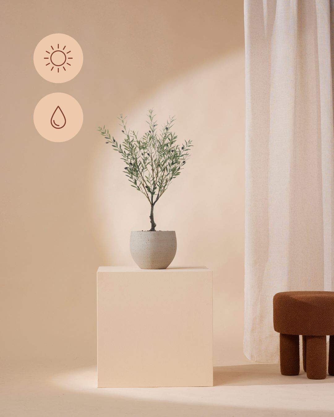 Kunstboom olijf outdoor 90 cm