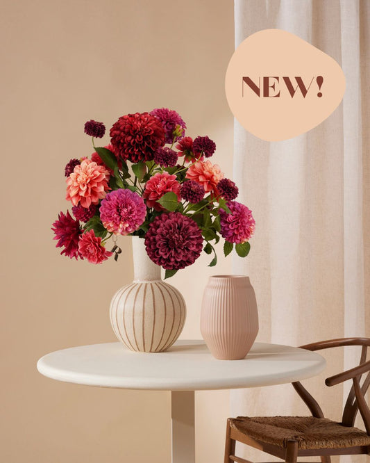 Künstlicher Blumenstrauß Dahlie burgunderrot