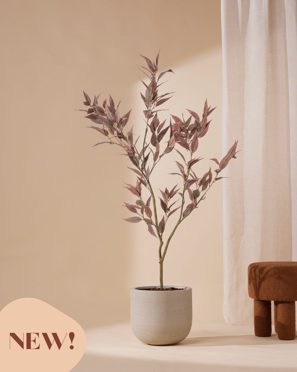 Kunstboom Eucalyptus Burgundy 150 cm