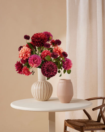 Künstlicher Blumenstrauß Dahlie burgunderrot