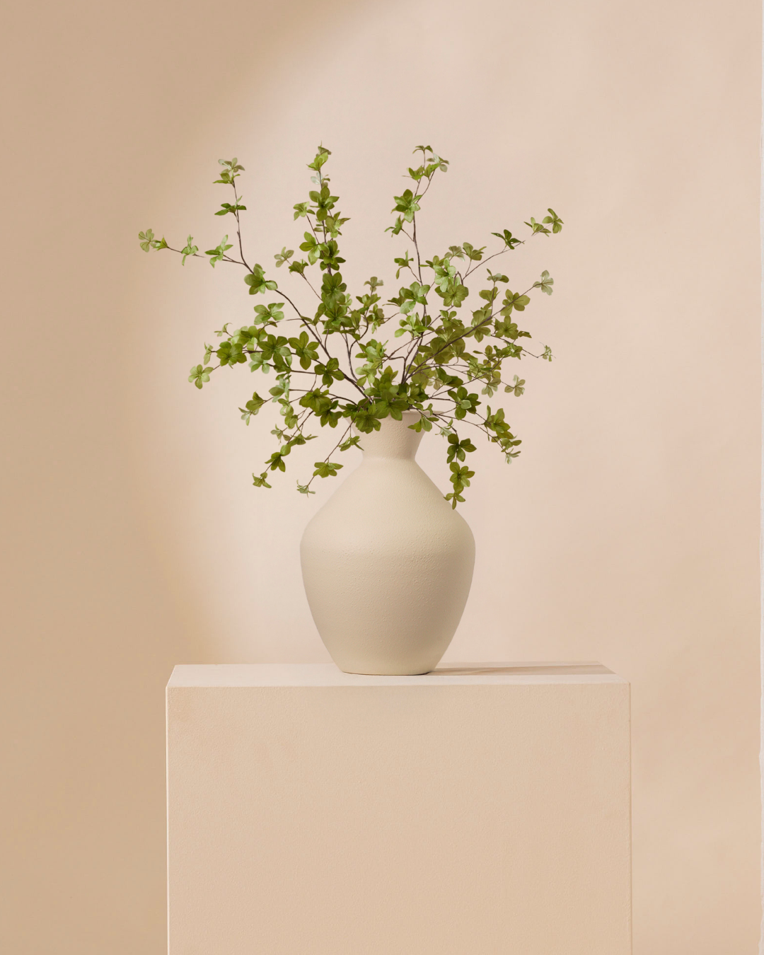 Vase Lola 37 cm – cremefarben strukturiert