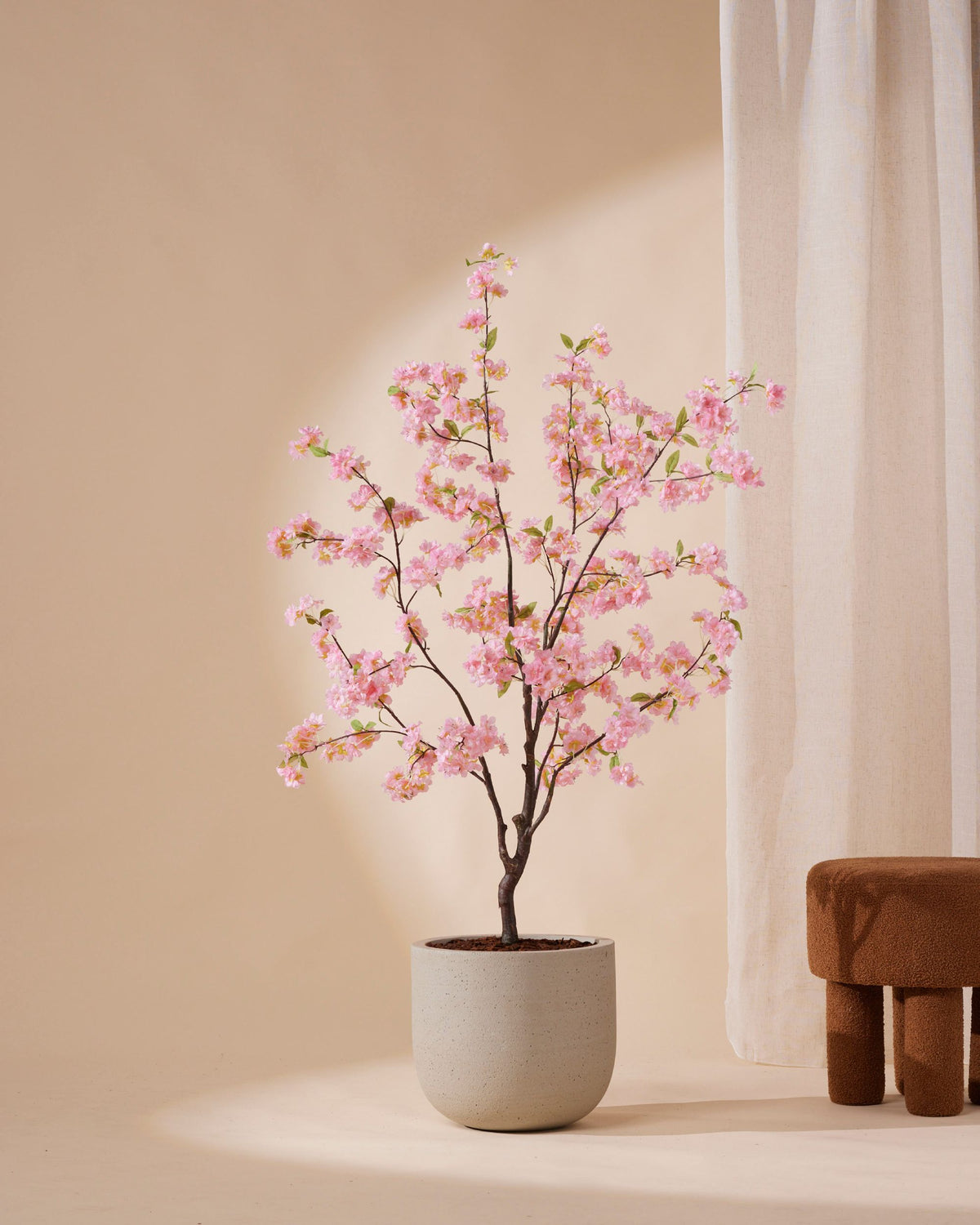 Kunstbaum Cherry Blossom rosa 135 cm – ein ruhiger Blickfang für jedes Interieur – RHODÉ
