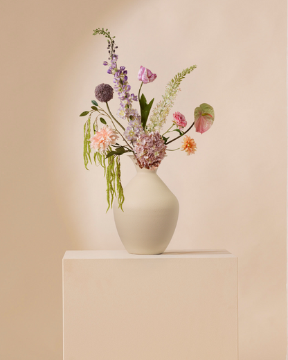 Vase Lola 37 cm – cremefarben strukturiert