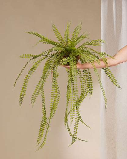 Kunst hangplant varen 130 cm in mand