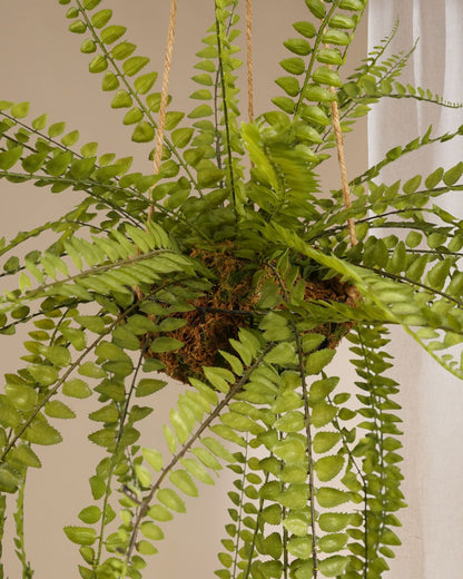 Kunst hangplant varen 130 cm in mand