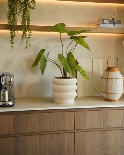 Sierpot Lois 20 cm - creme structuur